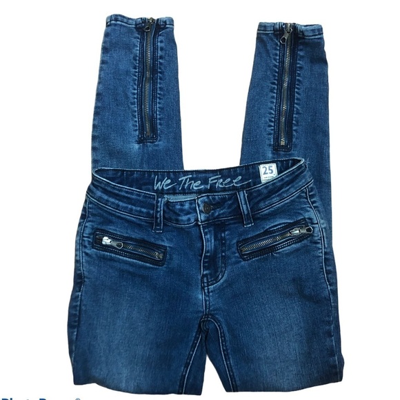 Free People Jet Low-Rise Skinny Jeans Size 25 - Picture 4 of 5
